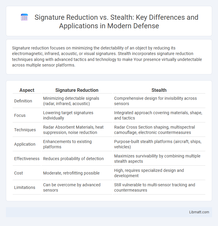 Signature Reduction vs. Stealth: Key Differences and Applications in Modern Defense