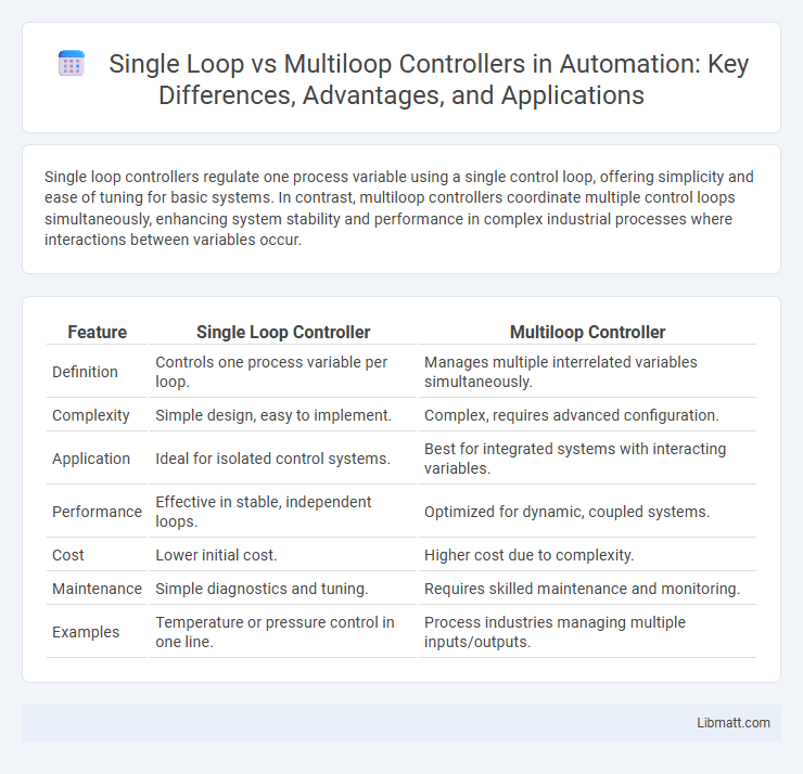 Single Loop vs Multiloop Controllers in Automation: Key Differences, Advantages, and Applications