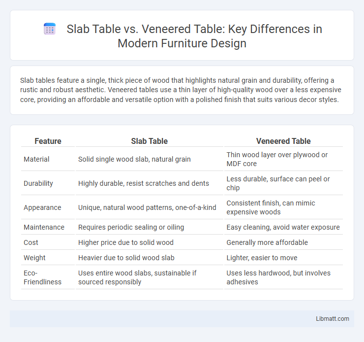 Slab Table vs. Veneered Table: Key Differences in Modern Furniture Design