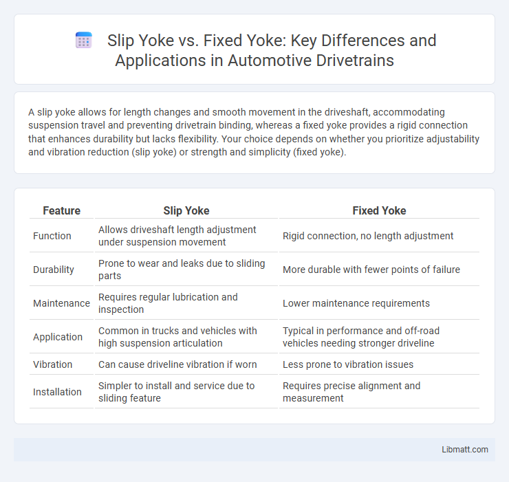 Slip Yoke vs. Fixed Yoke: Key Differences and Applications in Automotive Drivetrains