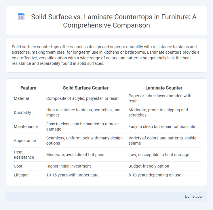 Solid Surface vs. Laminate Countertops in Furniture: A Comprehensive Comparison