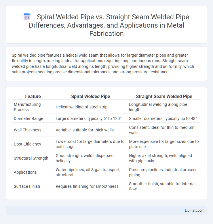 Spiral Welded Pipe vs. Straight Seam Welded Pipe: Differences, Advantages, and Applications in Metal Fabrication