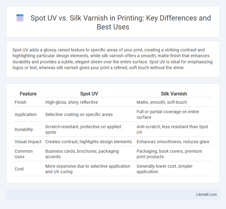 Spot UV vs. Silk Varnish in Printing: Key Differences and Best Uses