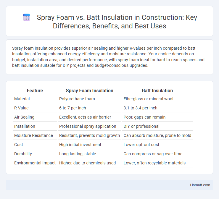 Spray Foam vs. Batt Insulation in Construction: Key Differences, Benefits, and Best Uses