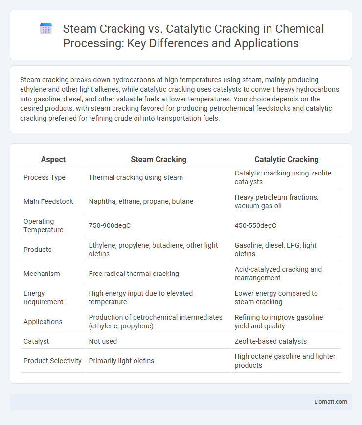 Steam Cracking vs. Catalytic Cracking in Chemical Processing: Key Differences and Applications