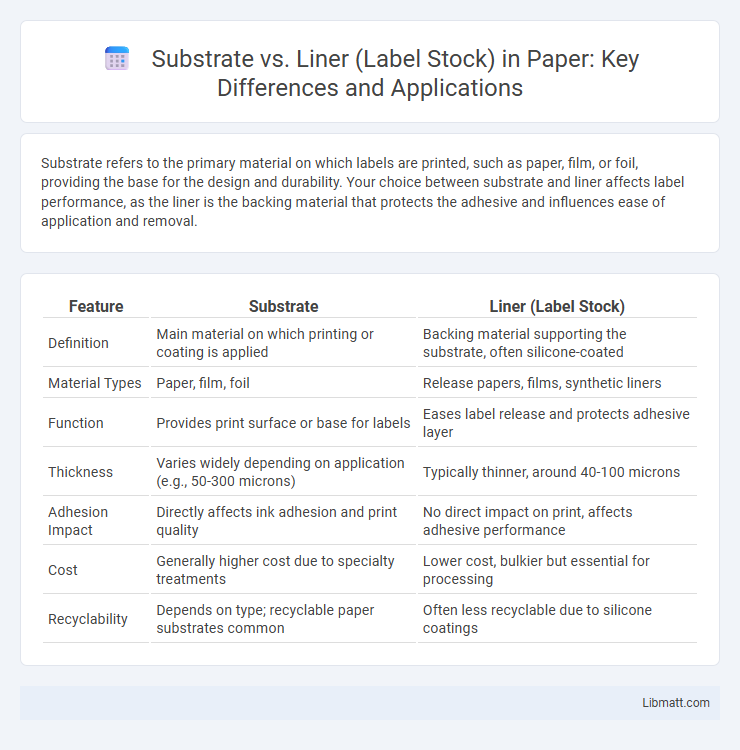 Substrate vs. Liner (Label Stock) in Paper: Key Differences and Applications