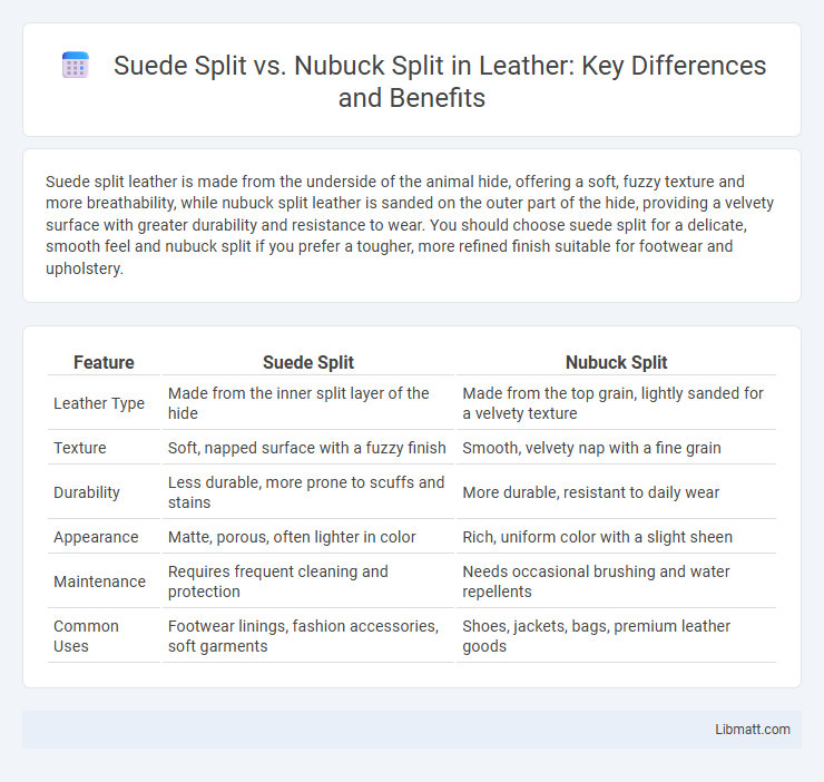 Suede Split vs. Nubuck Split in Leather: Key Differences and Benefits