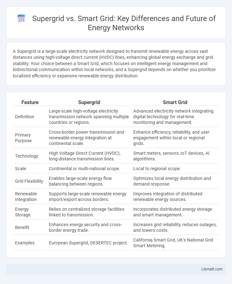 Supergrid vs. Smart Grid: Key Differences and Future of Energy Networks