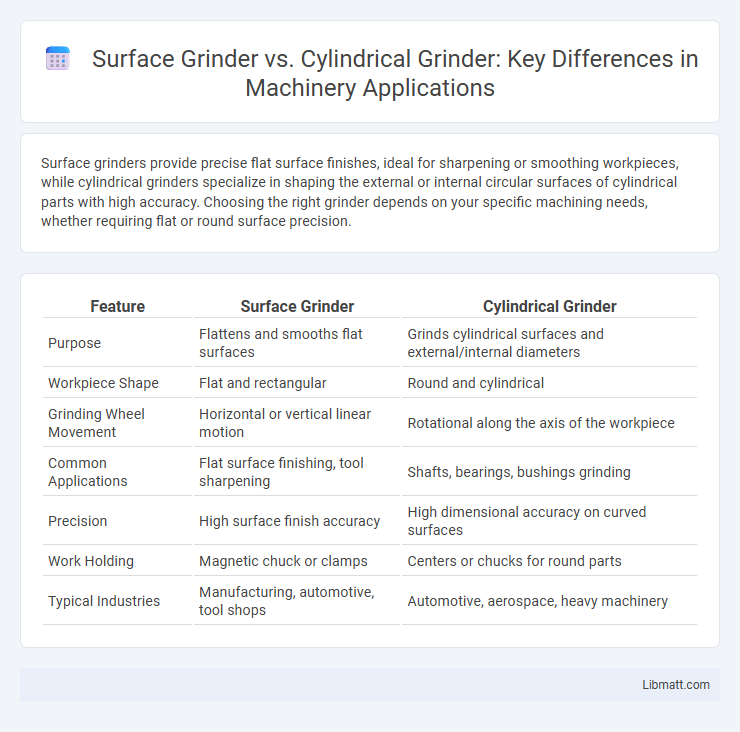Surface Grinder vs. Cylindrical Grinder: Key Differences in Machinery Applications