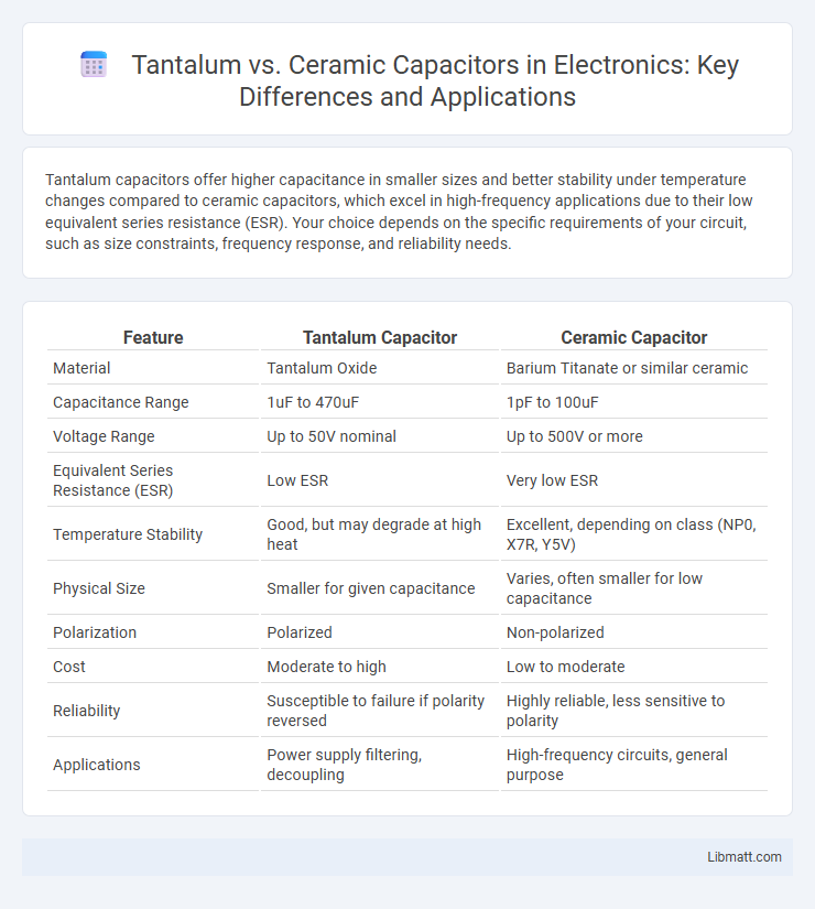 Tantalum vs. Ceramic Capacitors in Electronics: Key Differences and Applications