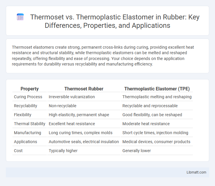 Thermoset vs. Thermoplastic Elastomer in Rubber: Key Differences, Properties, and Applications