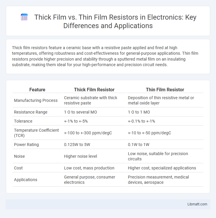 Thick Film vs. Thin Film Resistors in Electronics: Key Differences and Applications