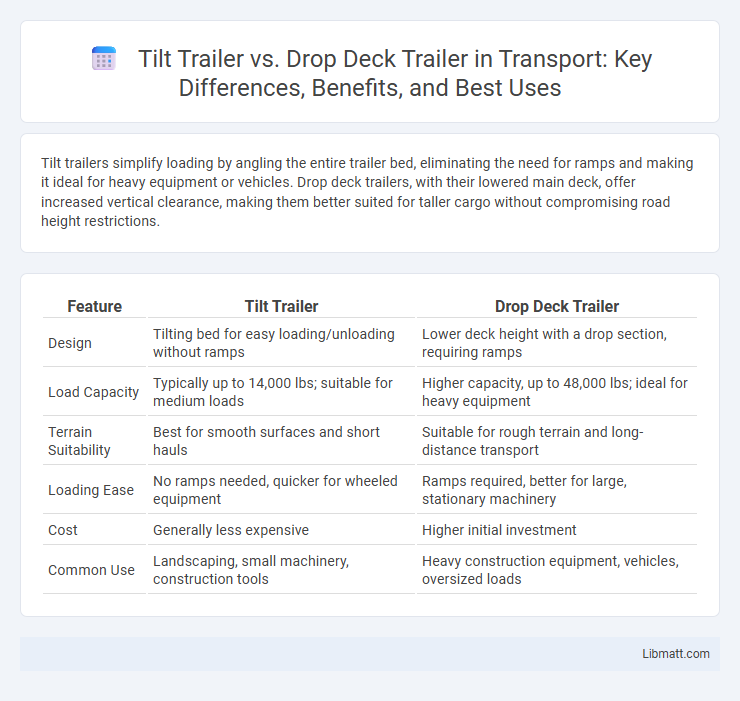 Tilt Trailer vs. Drop Deck Trailer in Transport: Key Differences, Benefits, and Best Uses