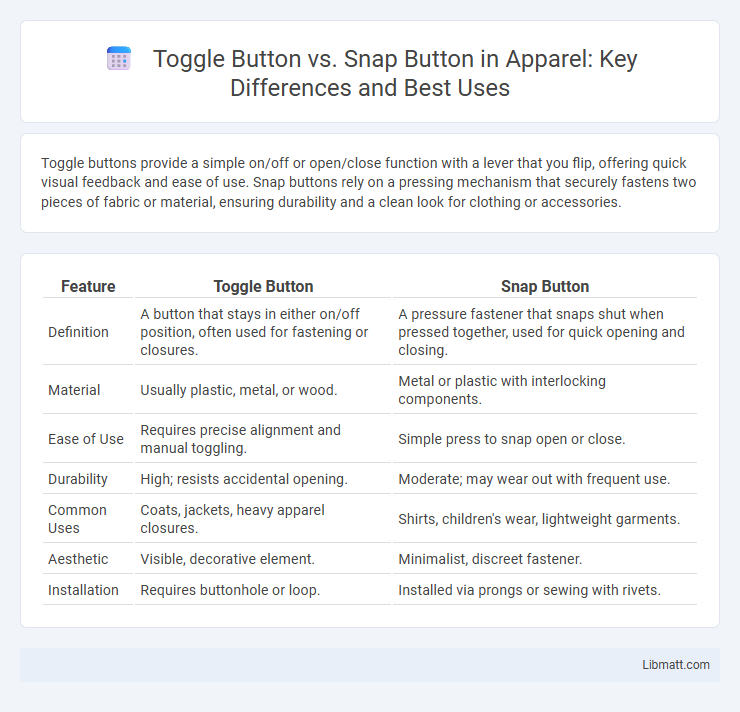 Toggle Button vs. Snap Button in Apparel: Key Differences and Best Uses