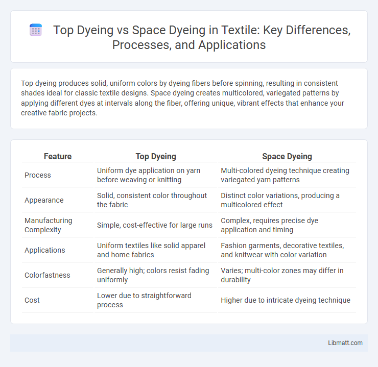 Top Dyeing vs Space Dyeing in Textile: Key Differences, Processes, and Applications