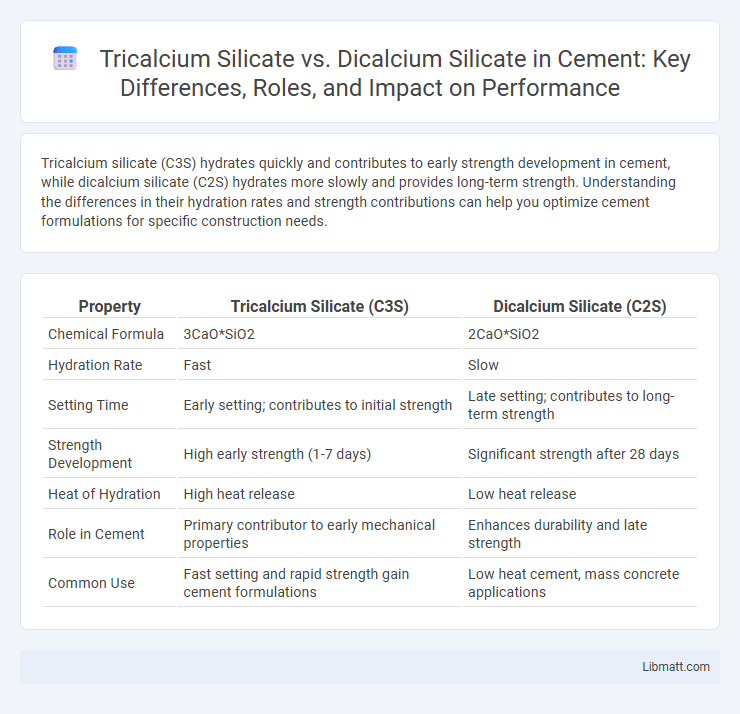 Tricalcium Silicate vs. Dicalcium Silicate in Cement: Key Differences, Roles, and Impact on Performance