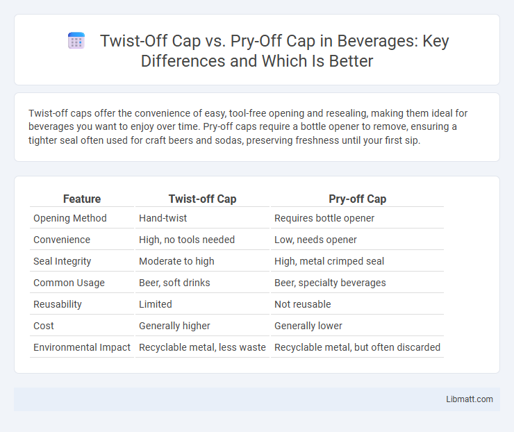 Twist-Off Cap vs. Pry-Off Cap in Beverages: Key Differences and Which Is Better