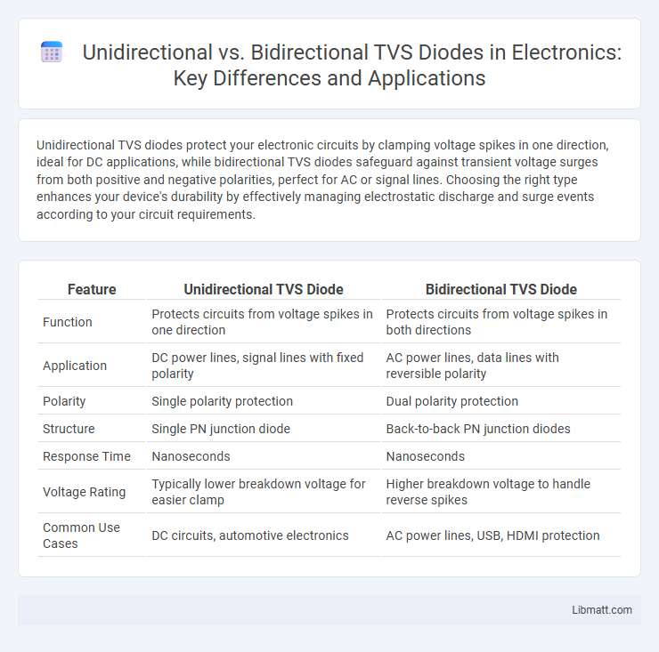 Unidirectional vs. Bidirectional TVS Diodes in Electronics: Key Differences and Applications
