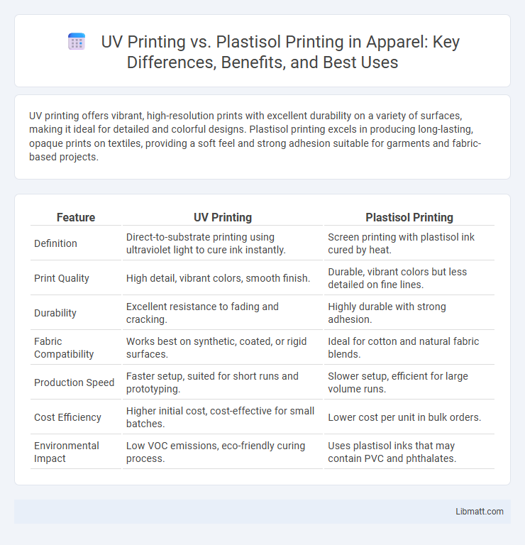 UV Printing vs. Plastisol Printing in Apparel: Key Differences, Benefits, and Best Uses