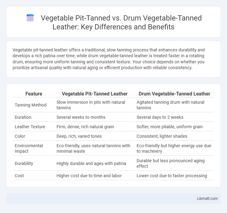 Vegetable Pit-Tanned vs. Drum Vegetable-Tanned Leather: Key Differences and Benefits