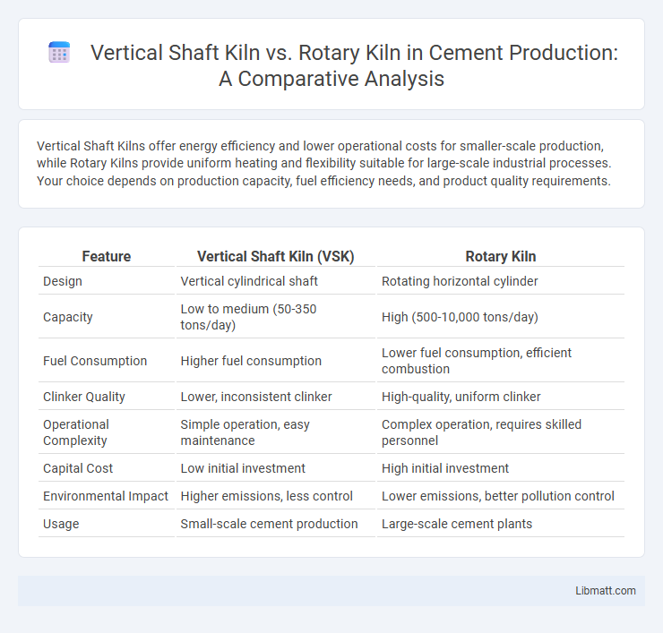 Vertical Shaft Kiln vs. Rotary Kiln in Cement Production: A Comparative Analysis