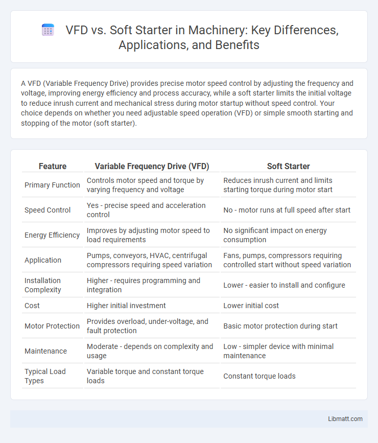 VFD vs. Soft Starter in Machinery: Key Differences, Applications, and Benefits