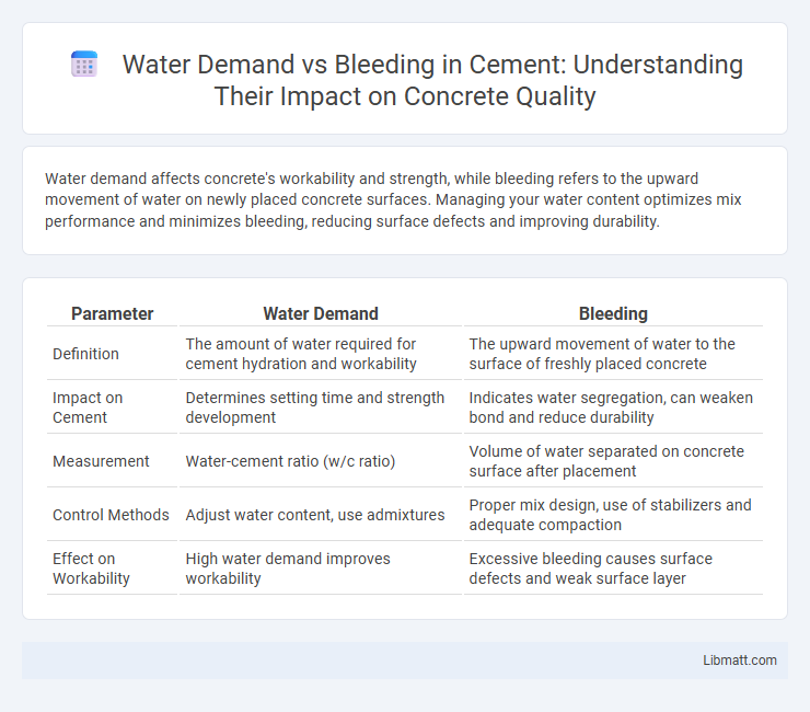 Water Demand vs Bleeding in Cement: Understanding Their Impact on Concrete Quality
