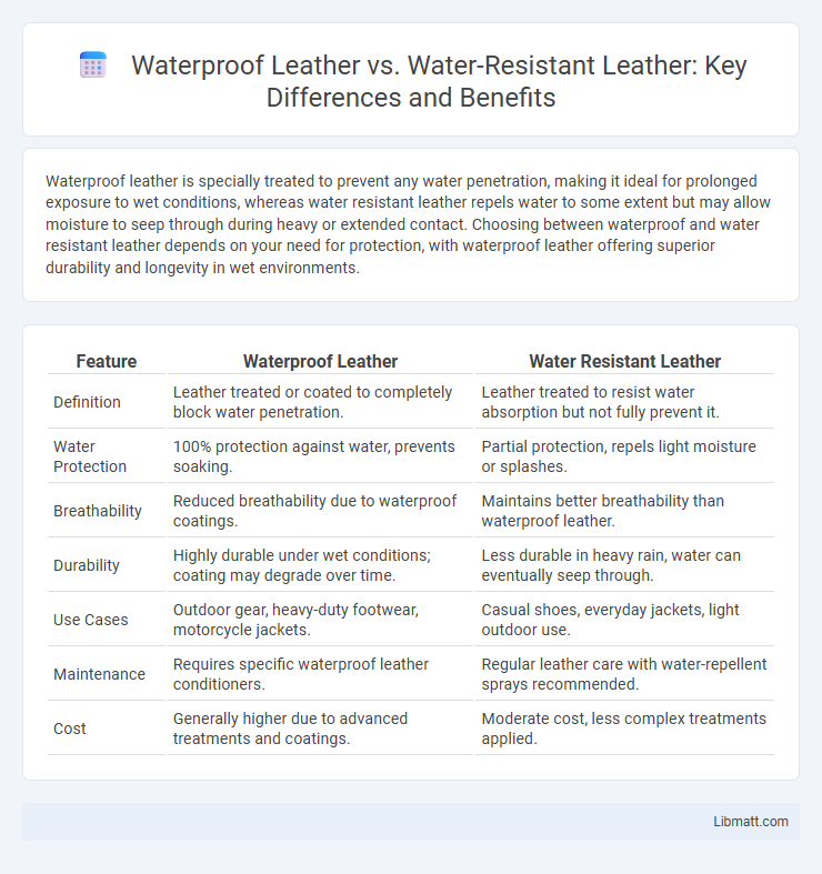 Waterproof Leather vs. Water-Resistant Leather: Key Differences and Benefits