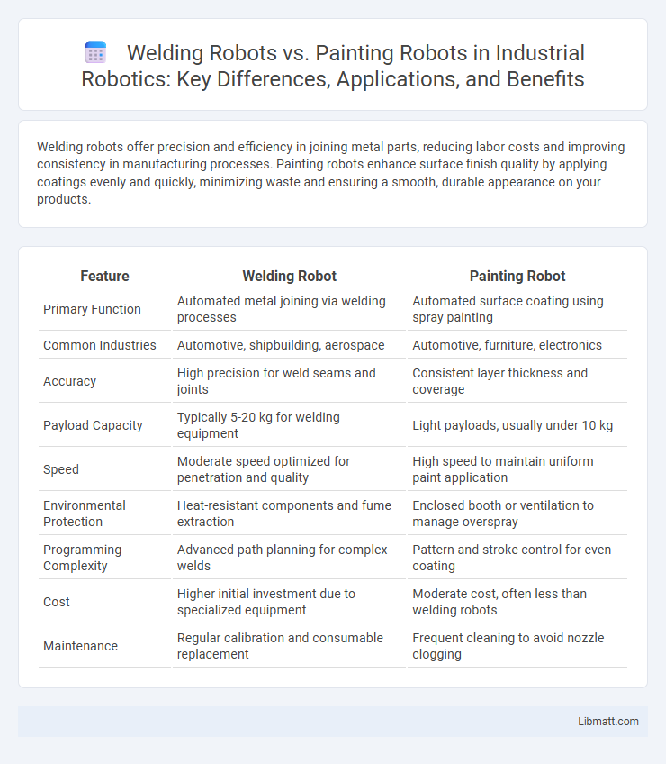 Welding Robots vs. Painting Robots in Industrial Robotics: Key Differences, Applications, and Benefits