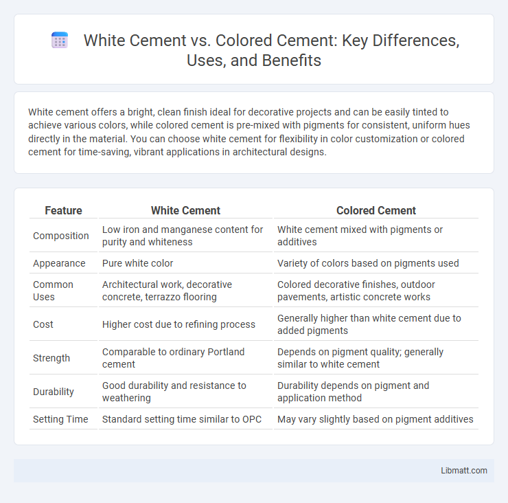 White Cement vs. Colored Cement: Key Differences, Uses, and Benefits