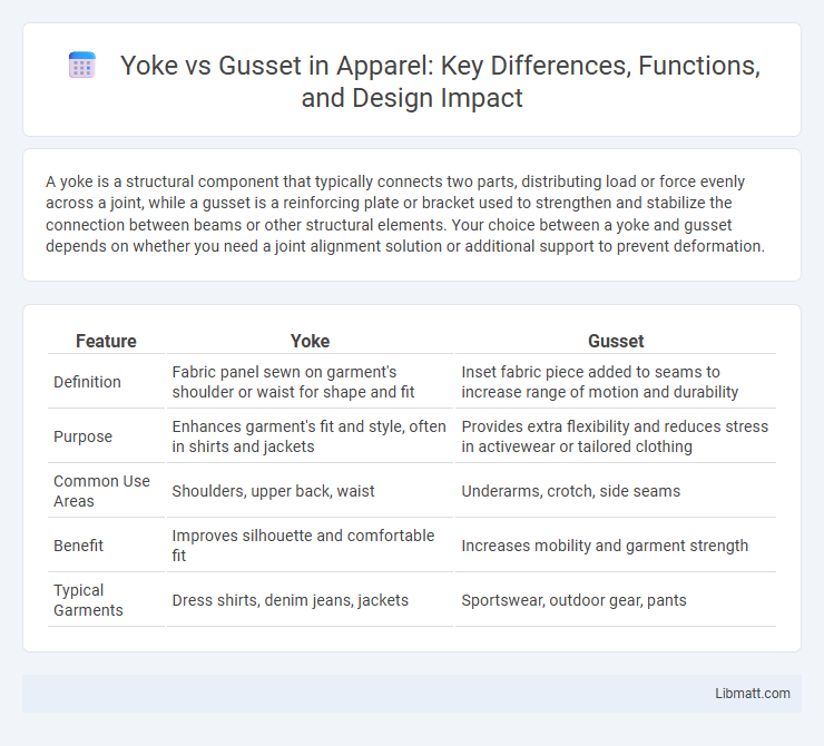 Yoke vs Gusset in Apparel: Key Differences, Functions, and Design Impact