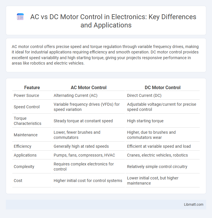 AC vs DC Motor Control in Electronics: Key Differences and Applications