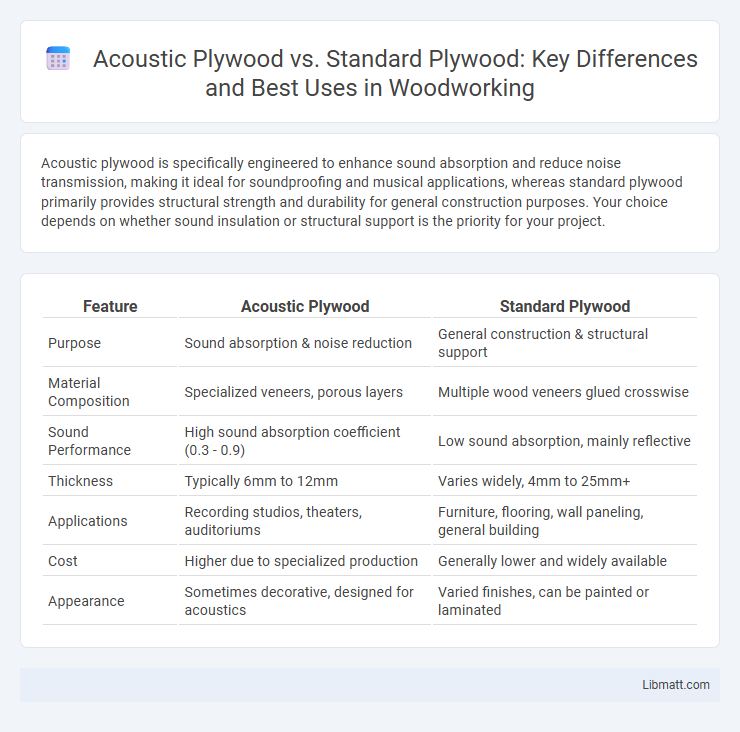 Acoustic Plywood vs. Standard Plywood: Key Differences and Best Uses in Woodworking