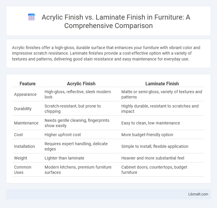 Acrylic Finish vs. Laminate Finish in Furniture: A Comprehensive Comparison