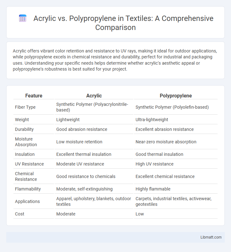 Acrylic vs. Polypropylene in Textiles: A Comprehensive Comparison