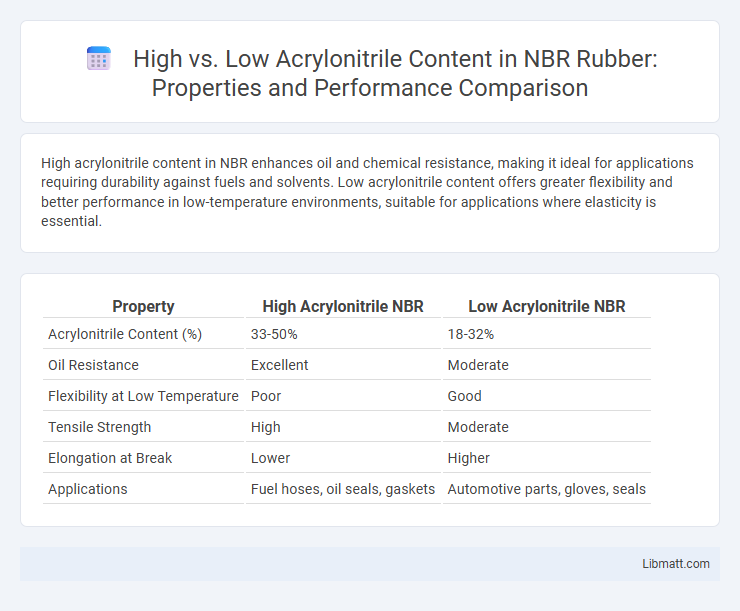 High vs. Low Acrylonitrile Content in NBR Rubber: Properties and Performance Comparison