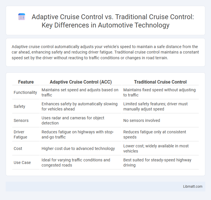 Adaptive Cruise Control vs. Traditional Cruise Control: Key Differences in Automotive Technology