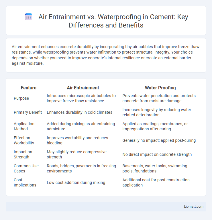 Air Entrainment vs. Waterproofing in Cement: Key Differences and Benefits