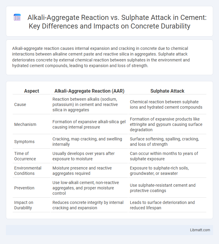 Alkali-Aggregate Reaction vs. Sulphate Attack in Cement: Key Differences and Impacts on Concrete Durability