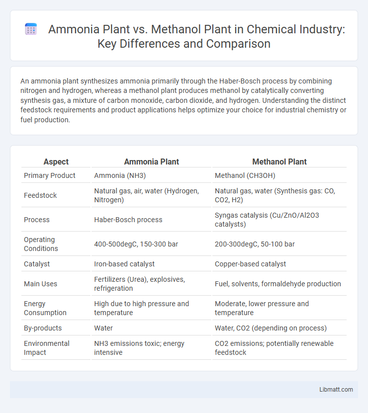 Ammonia Plant vs. Methanol Plant in Chemical Industry: Key Differences and Comparison