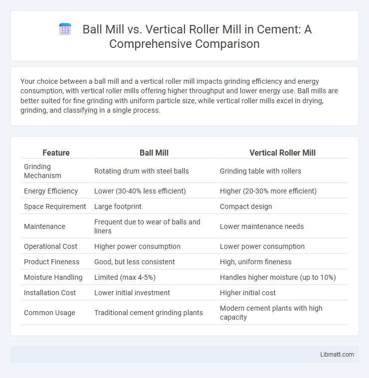Ball Mill vs. Vertical Roller Mill in Cement: A Comprehensive Comparison