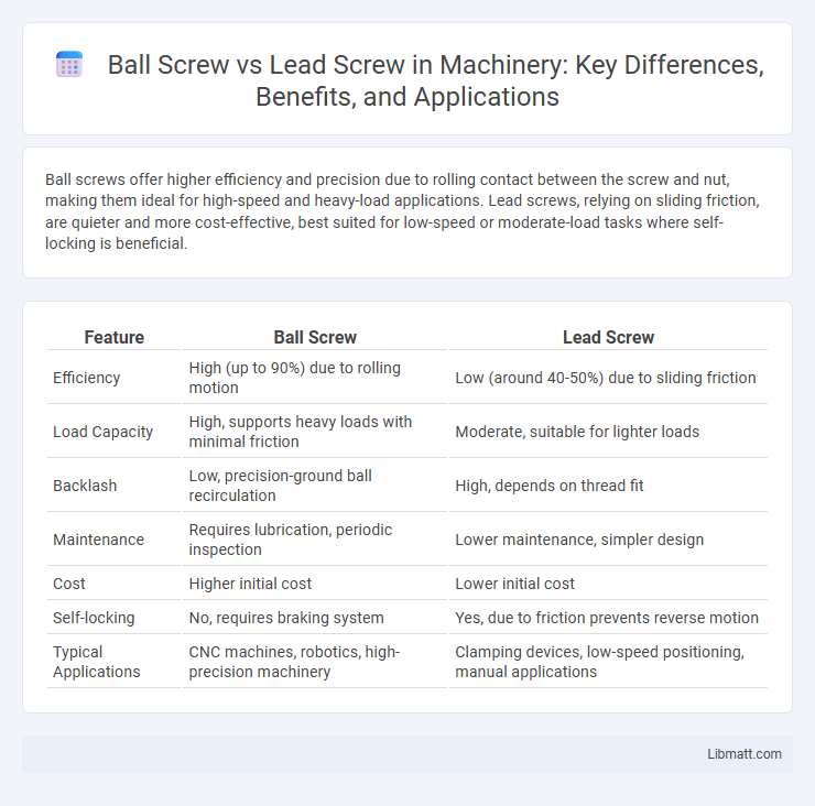 Ball Screw vs Lead Screw in Machinery: Key Differences, Benefits, and Applications
