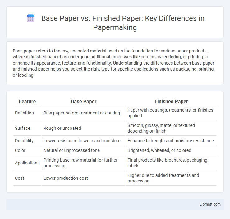 Base Paper vs. Finished Paper: Key Differences in Papermaking