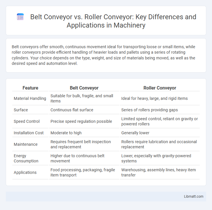 Belt Conveyor vs. Roller Conveyor: Key Differences and Applications in Machinery