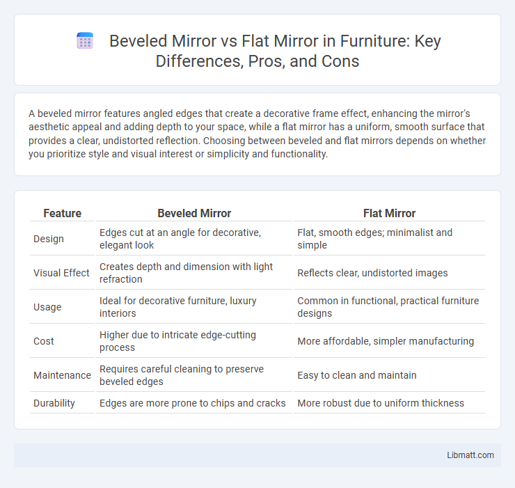 Beveled Mirror vs Flat Mirror in Furniture: Key Differences, Pros, and Cons