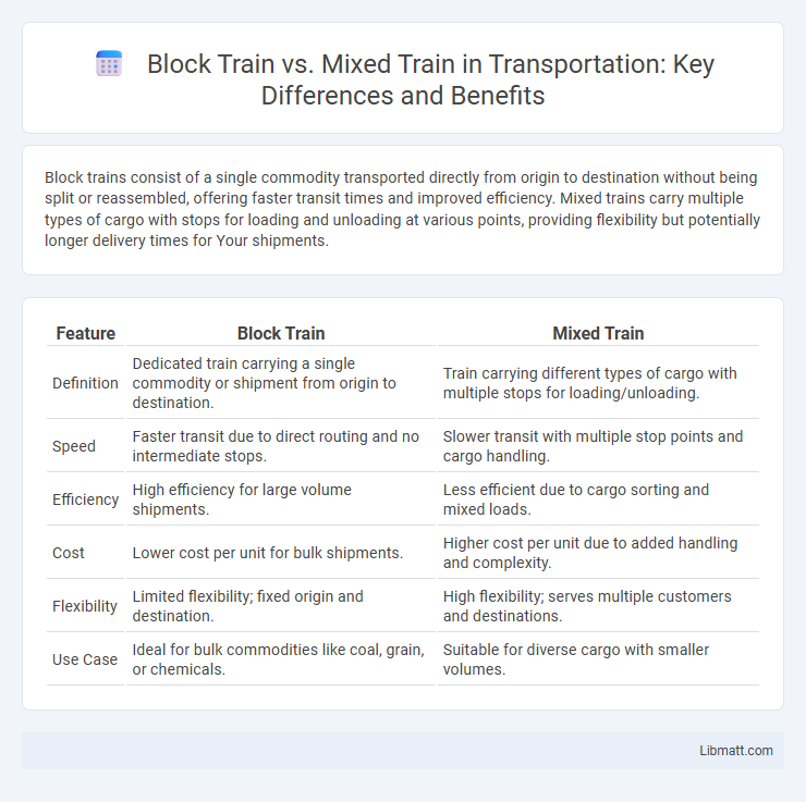 Block Train vs. Mixed Train in Transportation: Key Differences and Benefits