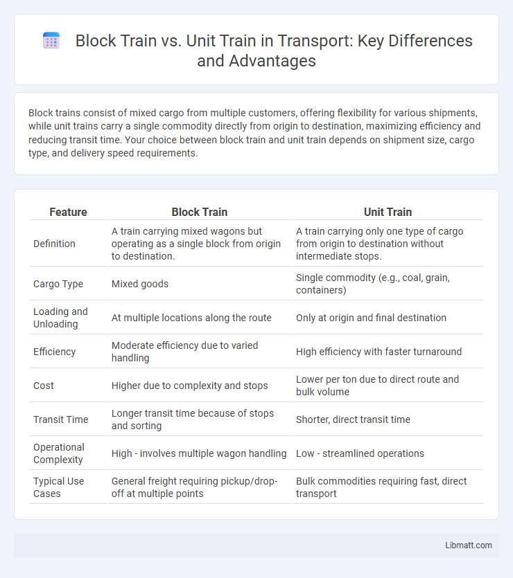 Block Train vs. Unit Train in Transport: Key Differences and Advantages