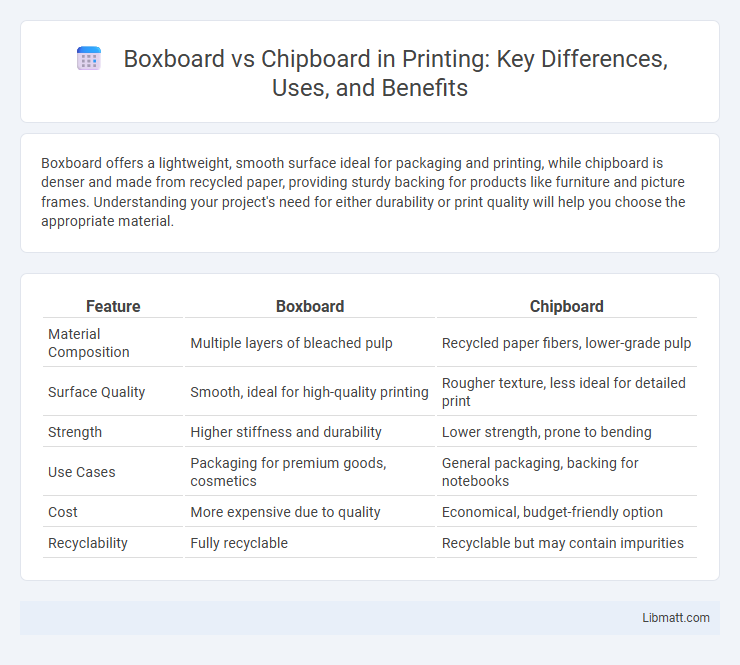 Boxboard vs Chipboard in Printing: Key Differences, Uses, and Benefits