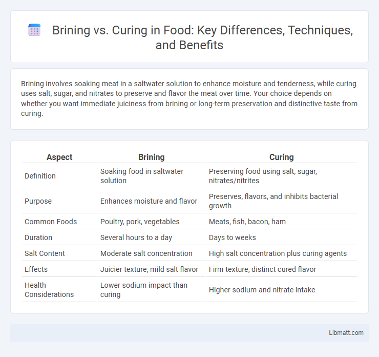 Brining vs. Curing in Food: Key Differences, Techniques, and Benefits