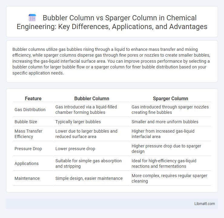 Bubbler Column vs Sparger Column in Chemical Engineering: Key Differences, Applications, and Advantages